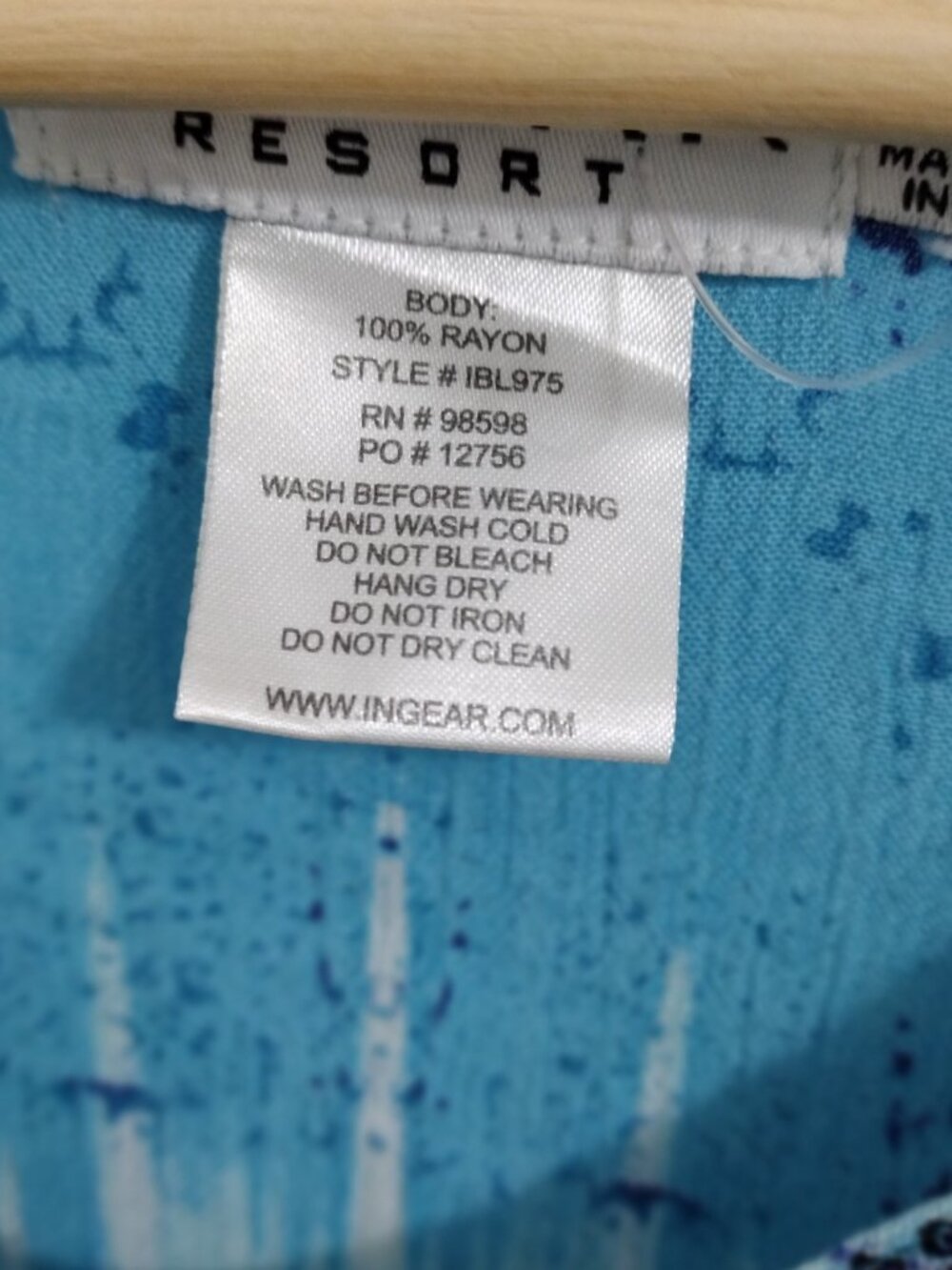 INGEAR Resort Kaftan Tunic Blue Tie Dye Boho Cover Up One Size - Picture 5 of 6
